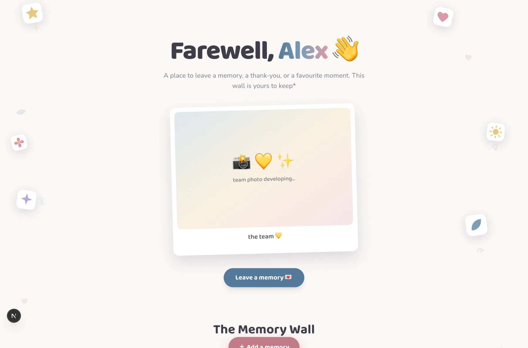 Goodbye Site hero screenshot