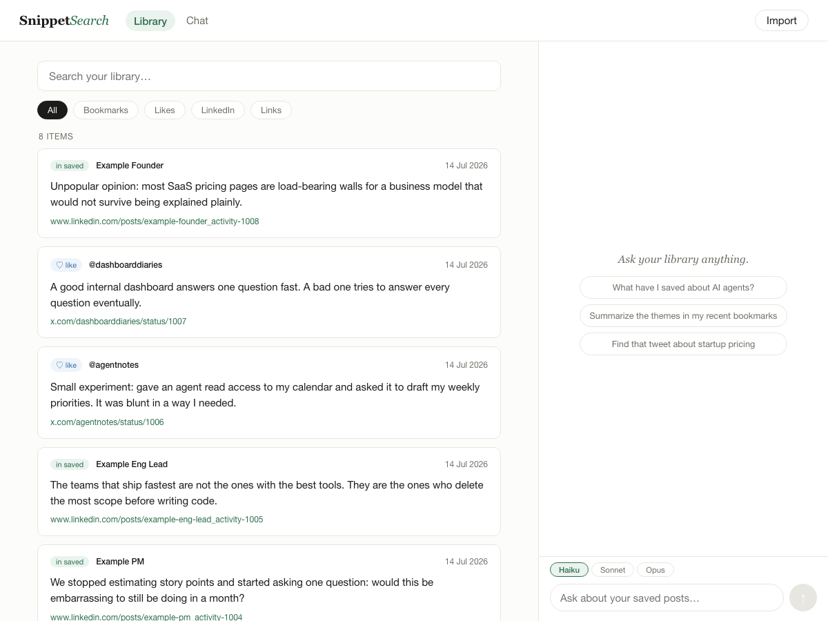 Snippet Search hero screenshot